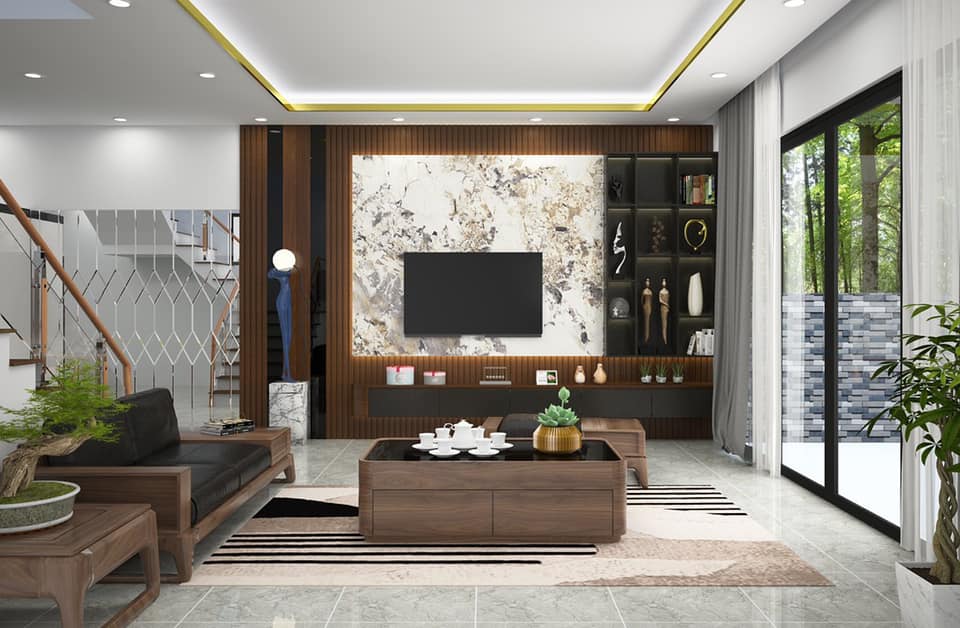 Thi công ốp vách tivi bằng tấm nhựa giả đá tại Đà Nẵng 6 387768972 2581815011985069 3340420860966909146 n