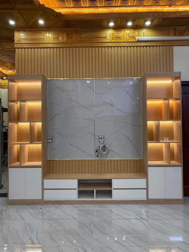 Thi công ốp vách tivi bằng tấm nhựa giả đá tại Đà Nẵng 11 449077742 820593266877794 6074972982688539094 n