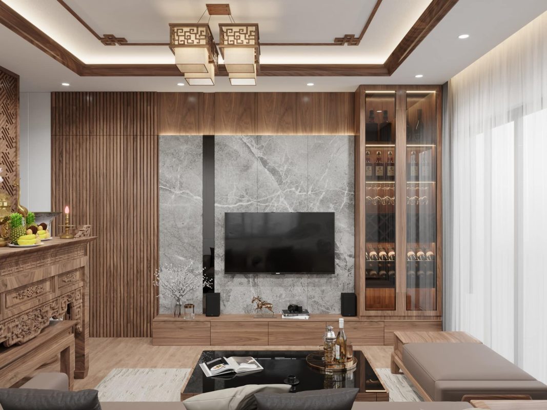 Thi công ốp vách tivi bằng tấm nhựa giả đá tại Đà Nẵng 13 452377660 122144526866254022 2811610880147555219 n