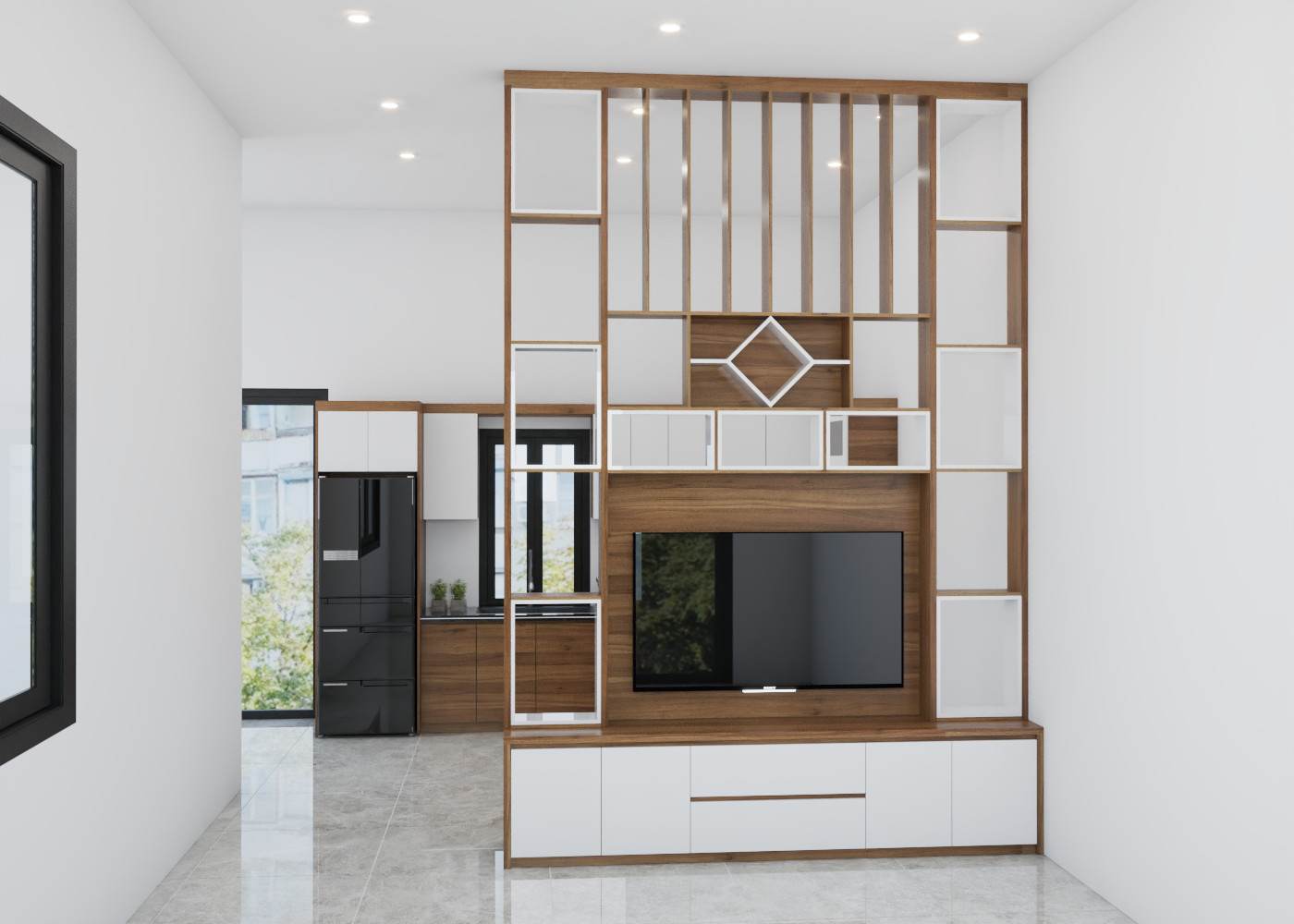 Thi công ốp vách tivi bằng tấm nhựa giả đá tại Đà Nẵng 16 453010703 812828730831395 8365200850804896647 n